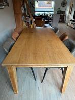 Massief eiken tafel, Huis en Inrichting, Tafels | Eettafels, Ophalen, Gebruikt, Eikenhout, 200 cm of meer