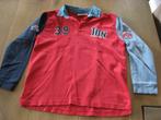 rood/blauwe trui / rugby shirt met jeans kraag mt 140, Verzenden, Zo goed als nieuw, Jongen, Trui of Vest