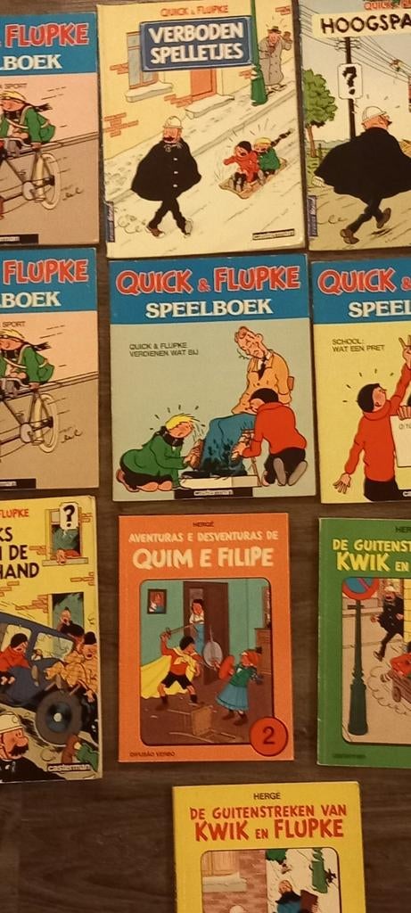 Quick & Flupke Stripboeken Collectie, Meerdere stripboeken, Ophalen of Verzenden, Gelezen, Hergé