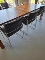 Leolux eettafel Vivre met zes Talos stoelen, Huis en Inrichting, Tafels | Eettafels, Ophalen, Gebruikt, 100 tot 150 cm, 200 cm of meer