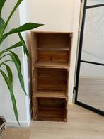 3 Sterke houten kratten, Ophalen, Minder dan 35 cm, Minder dan 50 cm, Zo goed als nieuw