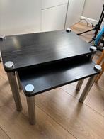 Space age side tables black and chrome 1970s, Ophalen, Minder dan 55 cm, Vintage, Zo goed als nieuw
