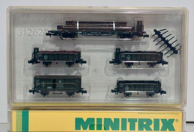 Minitrix 15051 Wagenset k.bay.Sts.B. 5 Güterwagen Maximilian, Hobby en Vrije tijd, Modeltreinen | N-Spoor, Zo goed als nieuw, Wagon
