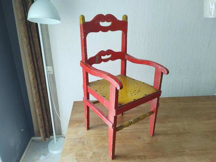 Antieke oud hollandse kinderstoel, Antiek en Kunst, Antiek | Meubels | Stoelen en Banken, Verzenden