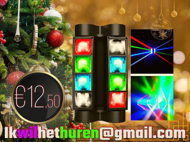 Kerst! te huur: Moving head spider beam, partytent etc., Hobby en Vrije tijd, Feestartikelen | Verhuur, Nieuw, Kerst of Sinterklaas