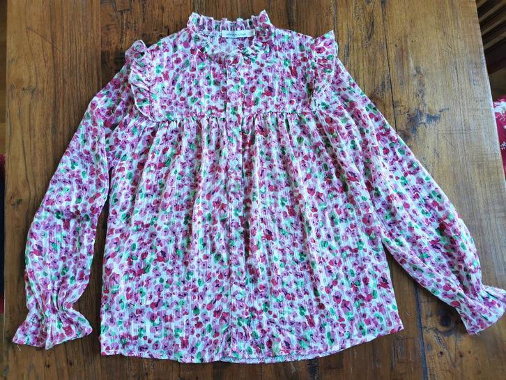 Azzurro bloemetjes blouse. Merk: Azzurro. Maat: S., Kleding | Dames, Blouses en Tunieken, Zo goed als nieuw, Maat 36 (S), Overige kleuren