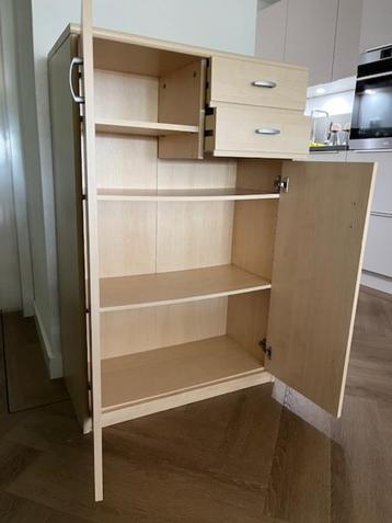 Kastje; maplefineer, met deuren en laadjes brxdxh: 75x35x110