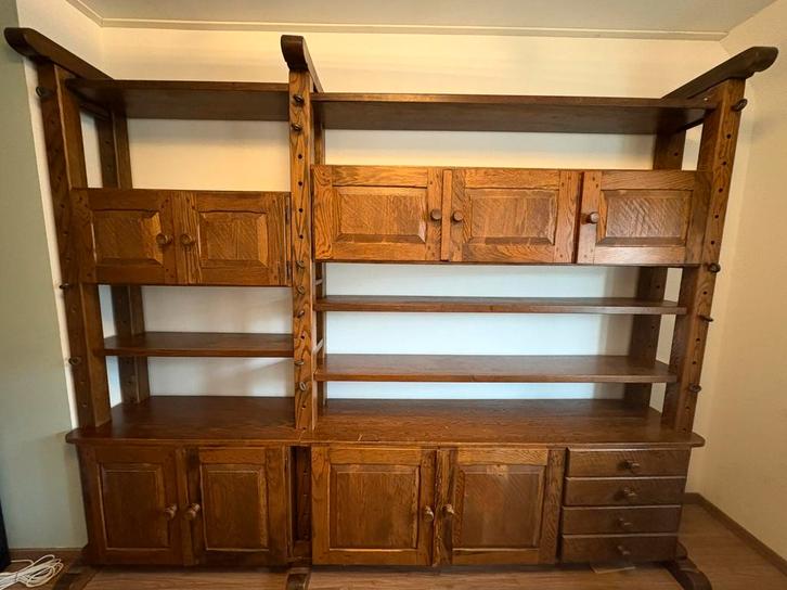Kaaskast - boekenkast eikenhout, Huis en Inrichting, Kasten | Wandmeubels, Gebruikt, 200 cm of meer, 250 tot 300 cm, 25 tot 50 cm