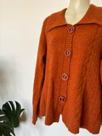 Yuantai knitted vest M grote knopen oranje roestbruin egf, Kleding | Dames, Truien en Vesten, Oranje, Maat 38/40 (M), Yuantai