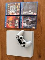 PS4 Slim 500GB met GTA 5, RDR2, Last Of Us 2, Uncharted 4, Spelcomputers en Games, Spelcomputers | Sony PlayStation 4, Ophalen of Verzenden