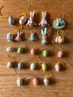 23 Paashangers houten pasen hout hanger paasdecoratie pastel, Ophalen of Verzenden, Zo goed als nieuw