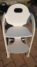 Witte kinderstoel meegroeistoel van Wood collection Tiamo, Ophalen, Gebruikt, Meegroeistoel
