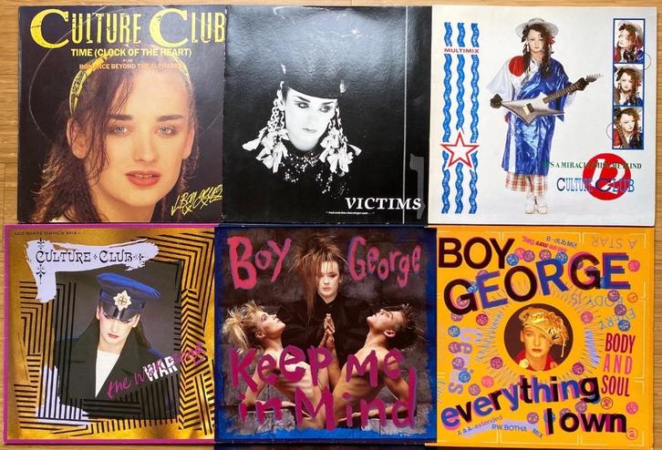 Culture Club & Boy George: 6x 12" maxi singles, samen of los, Cd's en Dvd's, Vinyl Singles, Gebruikt, Maxi-single, Pop, 12 inch
