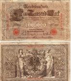 Banknote: Germany 1000 Mark 1910, Postzegels en Munten, Bankbiljetten | Europa | Niet-Eurobiljetten, Los biljet, Duitsland, Ophalen of Verzenden
