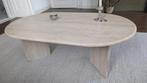 Travertin salontafel ovaal crème beige L125xB75xH44cm, Ophalen, Overige materialen, 100 tot 150 cm, 50 tot 100 cm
