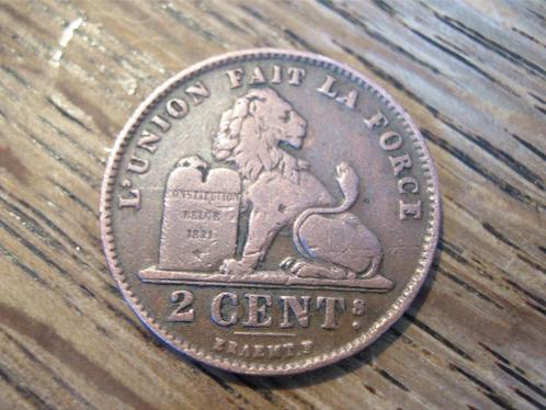 Belgie 2 Centimes 1905, Waals, koning Leopold II #383, Postzegels en Munten, Munten | België, Losse munt, Brons, Verzenden