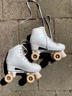 Rolschaatsen maat 39 40 39,5 wit roze, Sport en Fitness, Skeelers, Overige merken, Verstelbaar, Inline skates 4 wielen, Gebruikt