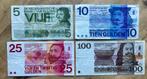 Erflater serie (5, 10, 25 en 100 gulden), Postzegels en Munten, Bankbiljetten | Nederland, Ophalen, 100 gulden, Setje