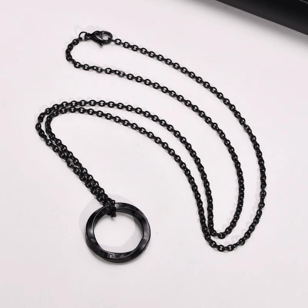 Zwarte Viking Mobius Ketting, Verzenden, Nieuw, Zwart, Overige materialen