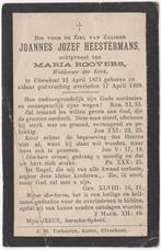 Joannes J. Heestermans 1871 Ulvenhout + 1909 Ulvenhout, Verzenden