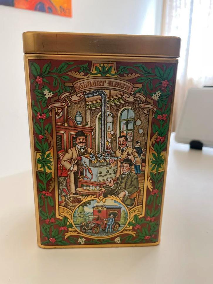 Vintage Albert Heijn Blik Decoratief Verzamelobject A, Antiek en Kunst, Antiek | Woonaccessoires, Ophalen of Verzenden