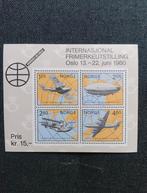 Noorwegen 1980 - Internationale Frimerkeutstilling, Postzegels en Munten, Ophalen of Verzenden, Postfris, Vliegtuigen