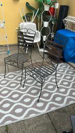 Tuinstoel smeedijzer set 2 st brocante, Antiek en Kunst, Ophalen