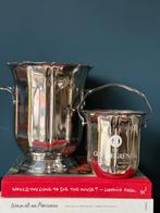 Guy Degrenne vintage set champagnekoeler en ijsemmer, Verzenden, Glas, Overige stijlen