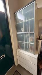 Wandmeubel vakkenkast met deur, Huis en Inrichting, Kasten | Wandmeubels, 25 tot 50 cm, Minder dan 150 cm, Gebruikt, Ophalen