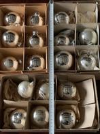 Glazen kerstballen Zilverkleurig Diverse 40-60 mm 17 stuks, Ophalen of Verzenden, Zo goed als nieuw