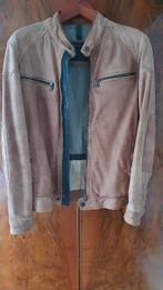 Stoer leren jack Massimo Dutti mt M, Maat 48/50 (M), Beige, Ophalen of Verzenden, Zo goed als nieuw