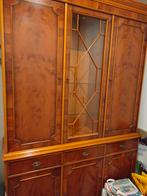 3 deurs Kast met vitrine + verlichting, Ophalen, Zo goed als nieuw, 25 tot 50 cm, Overige houtsoorten