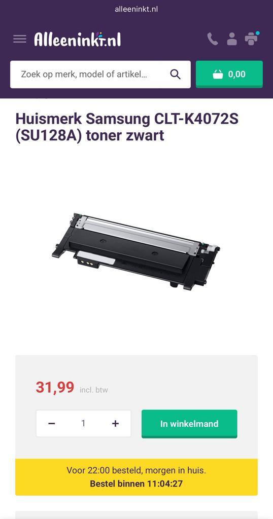 Toner zwart voor samsung CLT printer, Computers en Software, Printerbenodigdheden, Nieuw, Toner, Ophalen