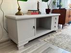 Tv kast brocante / landelijk | creme wit | 125cm, Ophalen, 100 tot 150 cm, Teakhout, Zo goed als nieuw