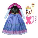 Frozen Anna jurk- Deluxe prinsesssenjurk +accessoires 92/152, Kinderen en Baby's, Carnavalskleding en Verkleedspullen, Nieuw, Meisje