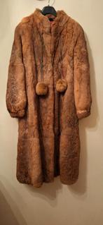 Konijnenbont jas - Maat 40, Ophalen of Verzenden, Gedragen, Maat 38/40 (M), Bruin