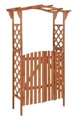Prieel rozenboog tuinpoort hout 120x60x205 cm GRATIS BEZORGD, Met poort, Verzenden, Overige typen, Nieuw