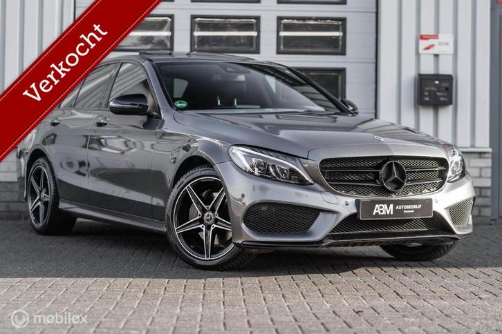 Mercedes C-Klasse C200 AMG 184PK PANO BURMESTER LEER NIGHT, Auto's, Mercedes-Benz, Bedrijf, Te koop, C-Klasse, ABS, Achteruitrijcamera