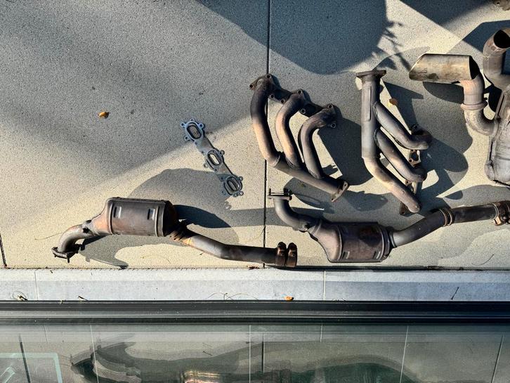 Porsche 996.2 GT3 Originele Uitlaat Complete Set, Auto-onderdelen, Uitlaatsystemen, Porsche, Gebruikt, Ophalen of Verzenden