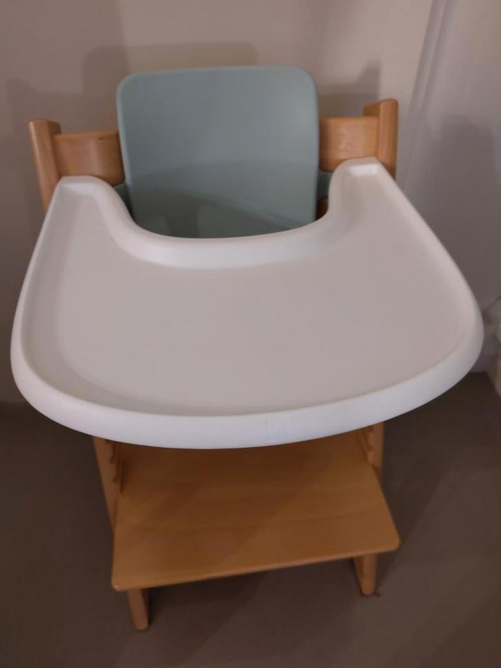 Stokke Tripp Trapp kinderstoel, Kinderen en Baby's, Kinderstoelen, Gebruikt, Meegroeistoel, Aanschuifbaar, Afneembaar eetblad