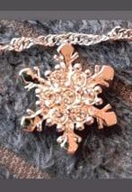 Ketting sneeuwvlok Swarovski, Verzenden, Nieuw, Zilver, Met hanger
