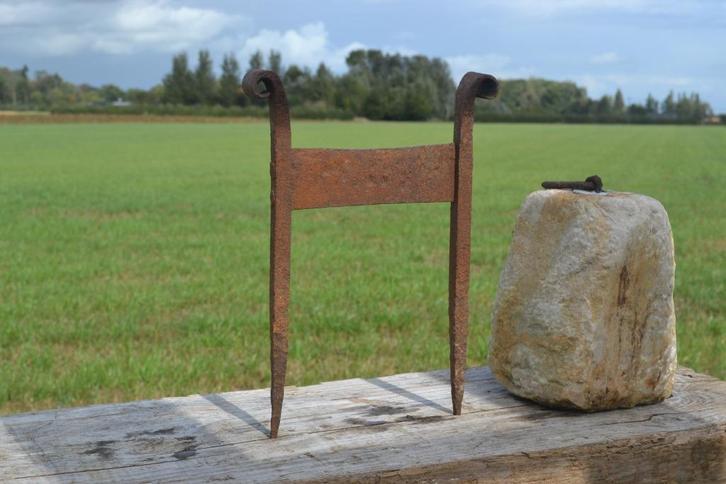 19de eeuwse gesmede ijzeren voetschraper, Tuin en Terras, Deurmatten, Gebruikt, Overige materialen, Ophalen