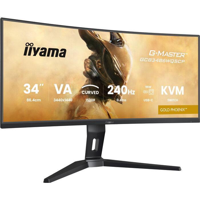iiyama G-MASTER GCB3486WQSCP-B1 34" Ultrawide, Computers en Software, Monitoren, Nieuw, 201 Hz of meer, DisplayPort, Gaming, Ingebouwde speakers