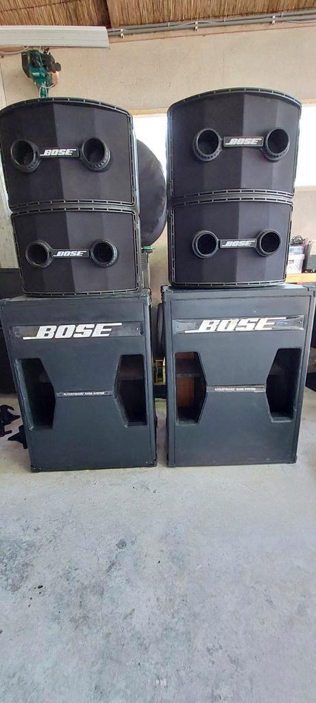 Bose  302/802 Set - 2x 302 & 4x 802 Luidsprekers, Audio, Tv en Foto, Luidsprekers, Gebruikt, Front, Rear of Stereo speakers, 120 watt of meer