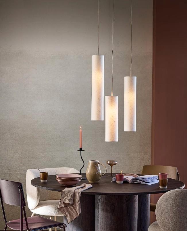 Ongebruikt: Vtwonen hanglamp Paper Tube 3-lichts ø40cm, Huis en Inrichting, Lampen | Hanglampen, Nieuw, 75 cm of meer, Overige materialen