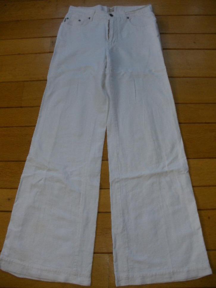 JONNY-Q broek linnen wit maat 36, Kleding | Dames, Broeken en Pantalons, Zo goed als nieuw, Maat 36 (S), Wit, Lang, Ophalen of Verzenden