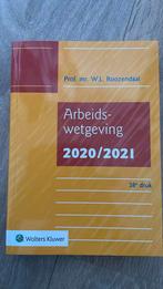 Arbeidswetgeving 2020/2021, Ophalen of Verzenden, Zo goed als nieuw