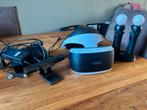 PS4 VR Bril Compleet + Move Controllers, Spelcomputers en Games, Virtual Reality, Ophalen, Gebruikt, VR-bril, Sony PlayStation