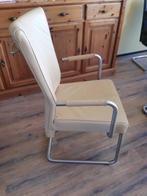 4 HVS eetkamerstoelen crème, Ophalen, Gebruikt, Leer, Vier