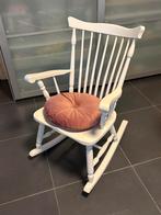 Schommelstoel hout / Kalkwit geverfd, Huis en Inrichting, Stoelen, Ophalen, Gebruikt, Wit, Eén